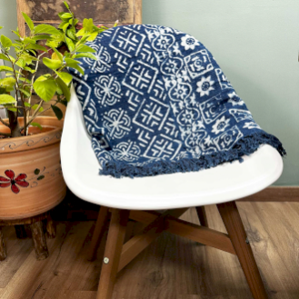 Manta Indigo Hecho a Mano