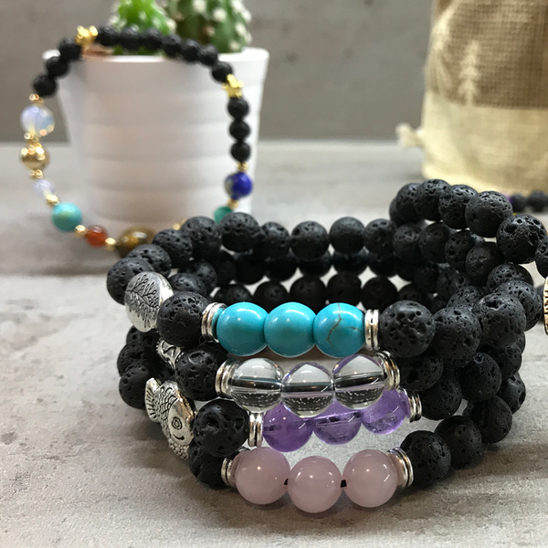 Pulseras de Piedra de Lava