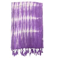 Estola/Bufanda Boho Java Art - Rayas lavanda & Motivo - 62 x 200 cm