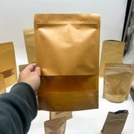 Bolsas kraft con ventana 16 x24 cm