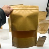 Bolsas kraft con ventana 10x20m
