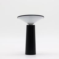 Lámpara táctil - Champiñón negro ajustable - luz con patrón USB (C) - Recargable (2000 vatios)