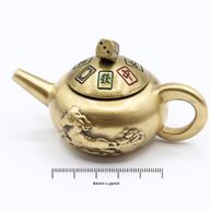 Fortuna del Feng Shui - Tetera de la suerte con giro de dados