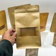 Bolsas Kraft con Ventana - 14x24cm
