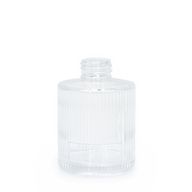 Botella redonda acanalada para difusor de varillas de 150 ml  - Transparente