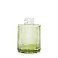 Botella redonda acanalada para difusor de varillas de 150 ml  - Verde ahumado