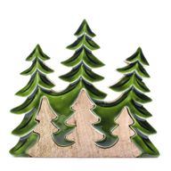 Perdido en el bosque - Decoración de madera 3D de tres árboles - 20x23 cm