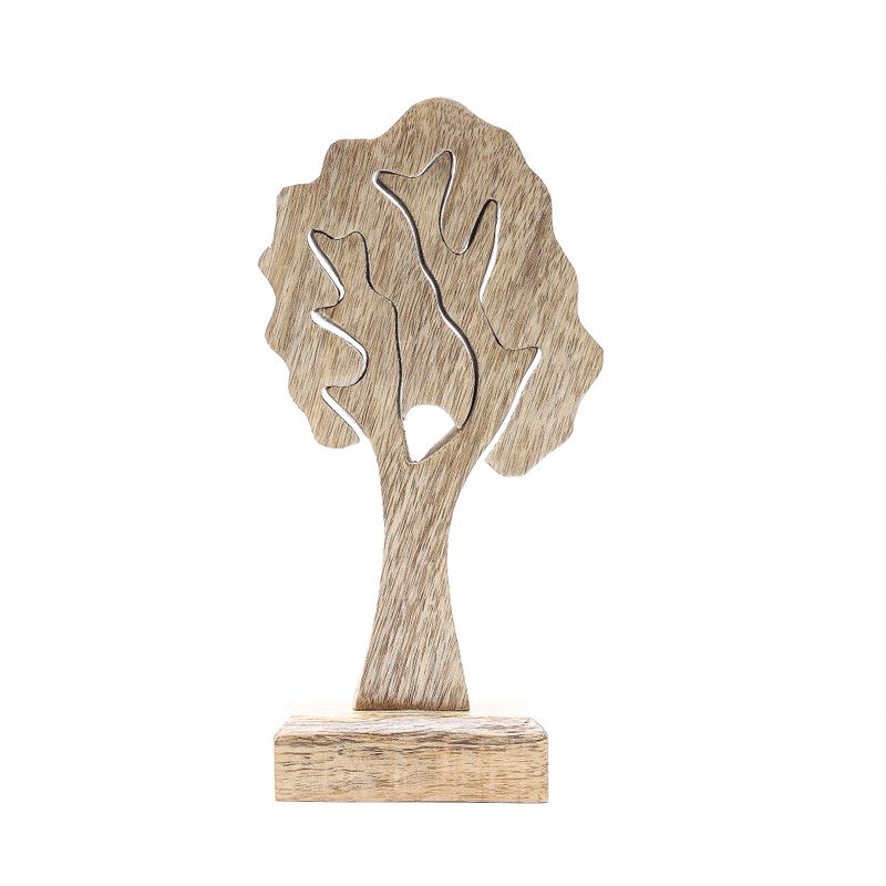 Perdido en el bosque - Decoración de madera 3D de un solo árbol - 20x10cm