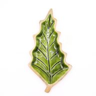 Perdido en el Bosque - Tazón de madera con hoja esmaltada - 33x17cm