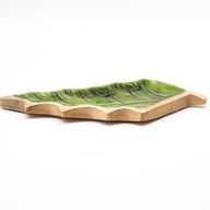 Perdido en el Bosque - Tazón de madera con hoja esmaltada - 33x17cm