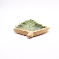 Perdido en el Bosque - Tazón de madera con hoja esmaltada - 33x17cm