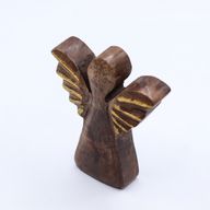 Pequeño ángel de madera de mango - decoración dorada