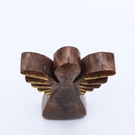 Pequeño ángel de madera de mango - decoración dorada