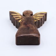 Pequeño ángel de madera de mango - decoración dorada