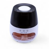 Difusor de aroma con efecto de llama de piedra de sal - USB blanco - Cambio de color y temporizador