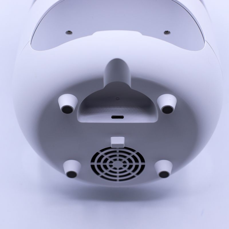 Difusor de aroma con efecto de llama de piedra de sal - USB blanco - Cambio de color y temporizador