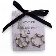 Pendientes de Cristal Vintage - Aro - Perla
