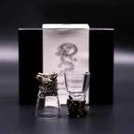 Conjunto regalo de 6 vasos de chupito (50 ml) - Criaturas Salvajes del Bosque - Bronce antiguo