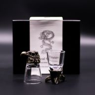Conjunto regalo de 6 vasos de chupito (50 ml) - Criaturas Salvajes del Bosque - Bronce antiguo
