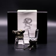 Conjunto regalo de 6 vasos de chupito (50 ml) - Criaturas Salvajes del Bosque - Bronce antiguo