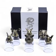 Set de regalo de 6 vasos de chupito (50 ml) - Criaturas Salvajes del Bosque - Bronce antiguo