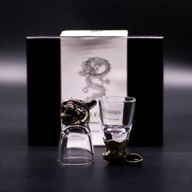 Set de regalo de 6 vasos de chupito (50 ml) - Criaturas Salvajes del Bosque - Bronce antiguo