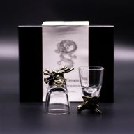 Set de regalo de 6 vasos de chupito (50 ml) - Criaturas Salvajes del Bosque - Bronce antiguo
