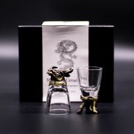 Set de regalo de 6 vasos de chupito (50 ml) - Criaturas Salvajes del Bosque - Bronce antiguo