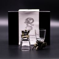 Set de regalo de 6 vasos de chupito (50 ml) - Criaturas Salvajes del Bosque - Bronce antiguo