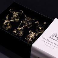 Set de regalo de 6 vasos de chupito (50 ml) - Criaturas Salvajes del Bosque - Bronce antiguo