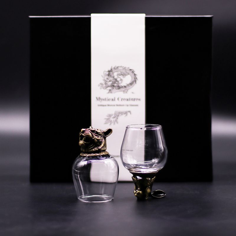 Set de regalo de 6 vasos (100 ml) - Criaturas Místicas - Bronce Antiguo