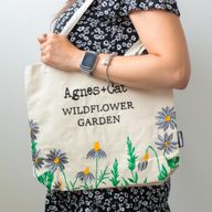 Agnes + Cat Bolsa tote de jardín de flores silvestres - Flores moradas
