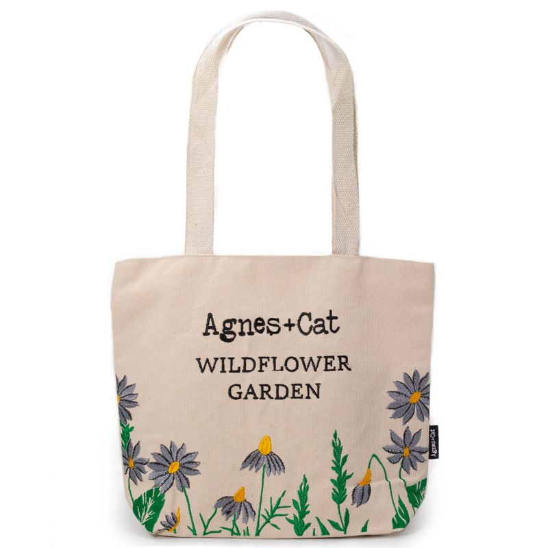 Agnes + Cat Bolsa tote de jardín de flores silvestres - Flores moradas