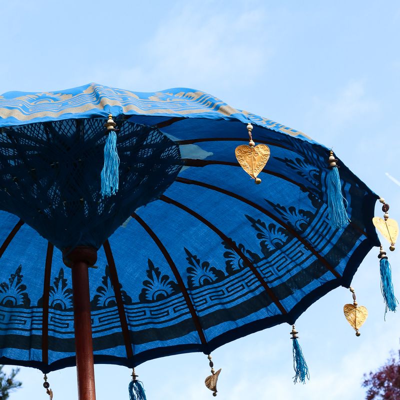 Parasol de patio Bali - Algodón - Decoración turquesa - 1.5m