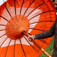 Parasol de patio Bali - Algodón - Decoración naranja - 1,5 m