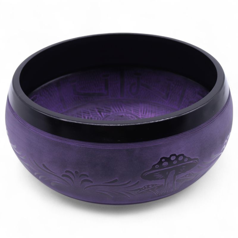 Cuenco tibetano en forma de hongo - Purple Haze (23x10,5 cm, 1,3 kg)