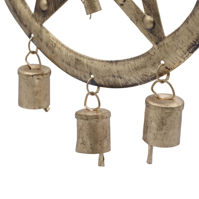 Sonajeros indios - pentágono con campanas 25x49 cm