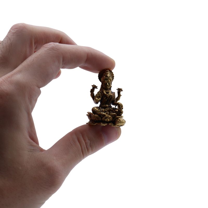 Dioses en miniatura de latón - Laxmi (22 g) - 37 mm