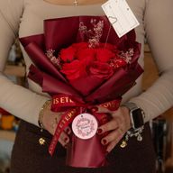 Ramo grande de rosas rojas - El amor es eterno -  Tarjeta de regalo