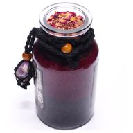 Poción de hechizo para baño de bruja antigua y amuleto de cristal de amatista - Seducción