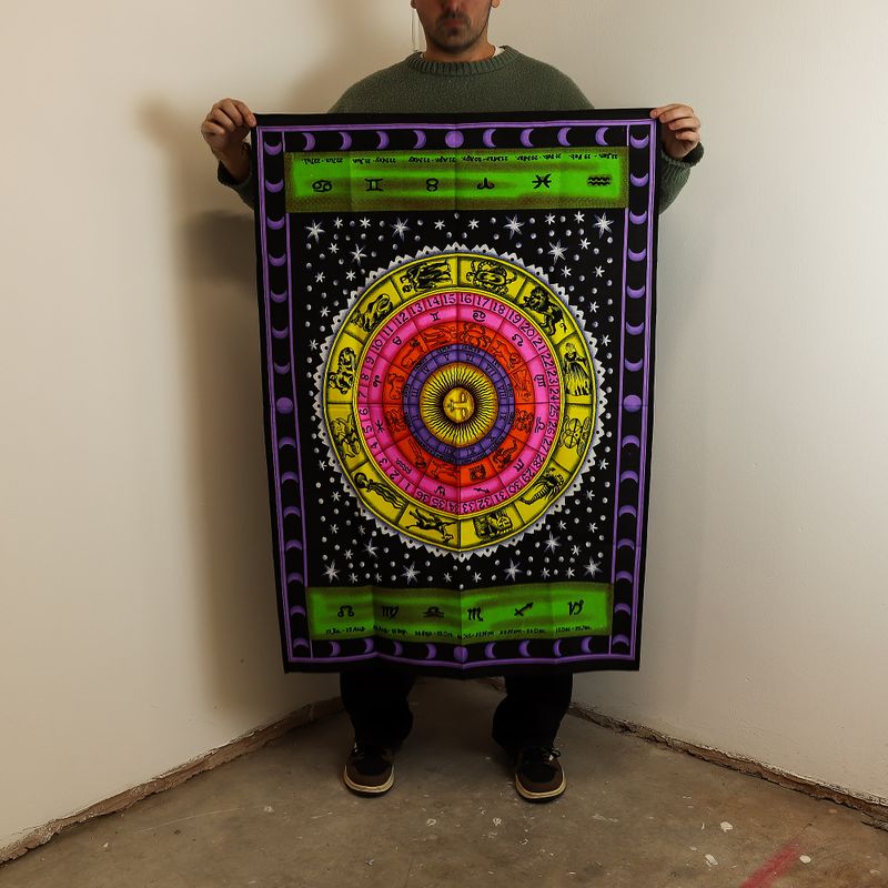 Arte mural de algodón (70x110cm) - Zodíaco Colorido
