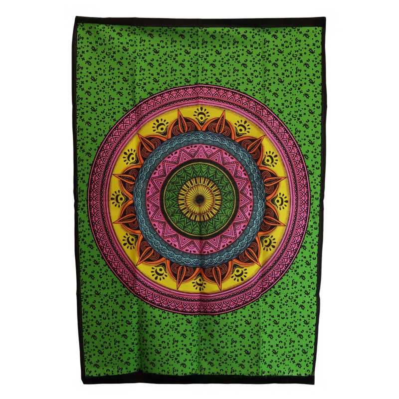 Arte de pared de algodón (70x110 cm) - Mandala vibrante