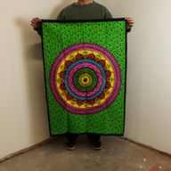 Arte de pared de algodón (70x110 cm) - Mandala vibrante