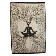 Arte de pared de algodón (70x110cm) - Conexión Tierra-Chakra