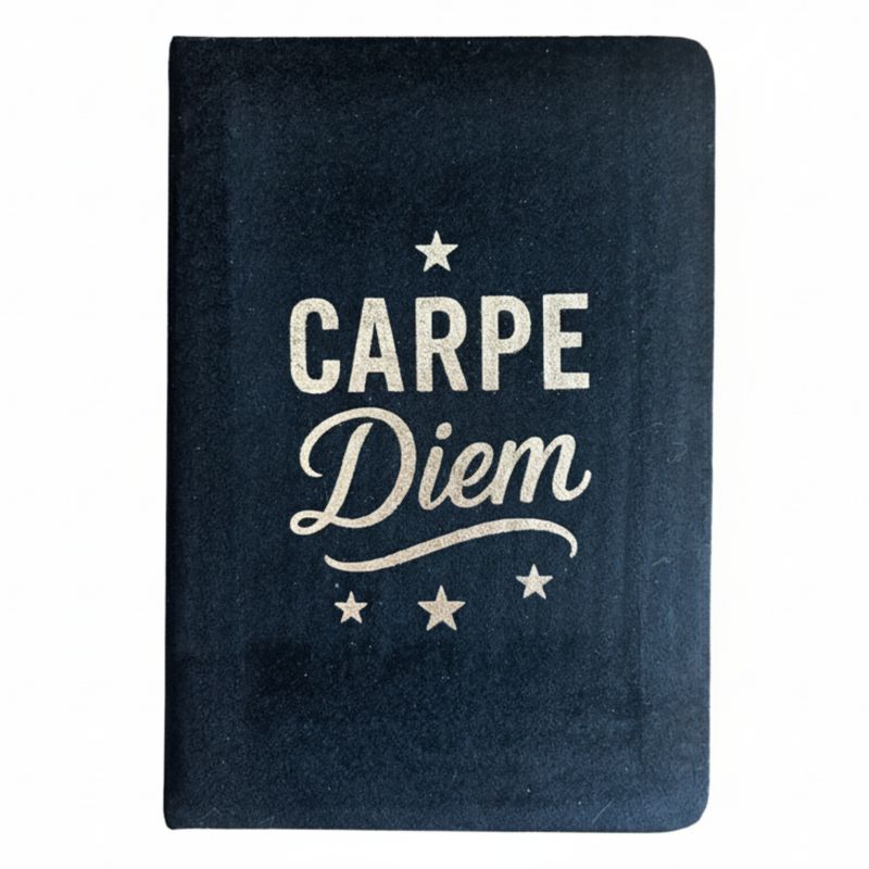 Cuaderno de terciopelo negro - 80 páginas - Aprovecha el día