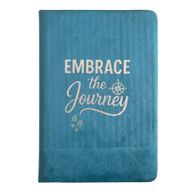 Cuaderno de terciopelo azul claro - 80 páginas - Abraza el viaje