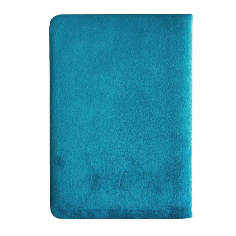 Cuaderno de terciopelo azul claro - 80 páginas - Abraza el viaje