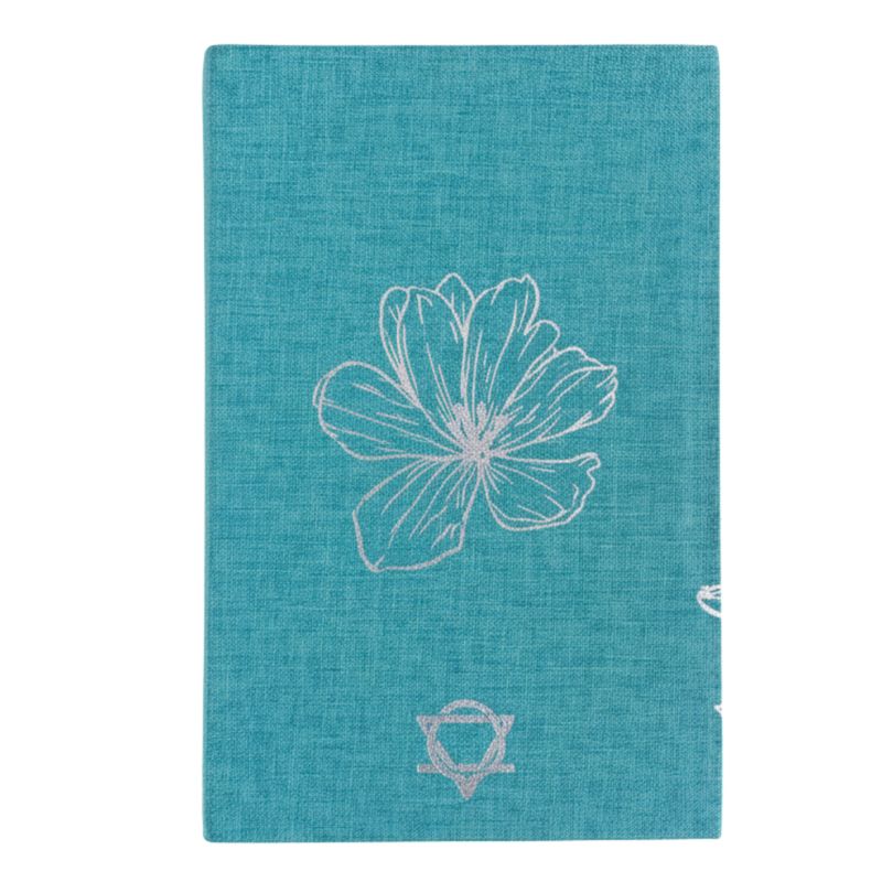 Diario de Gratitud Azul con borde plateado - 120 páginas - Estoy agradecido por