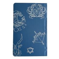Diario de Bienestar Azul Medianoche - 120 páginas - Zodiaco Plateado