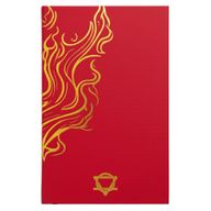 Diario de Bienestar Rojo - 120 páginas - Mandala dorado y loto